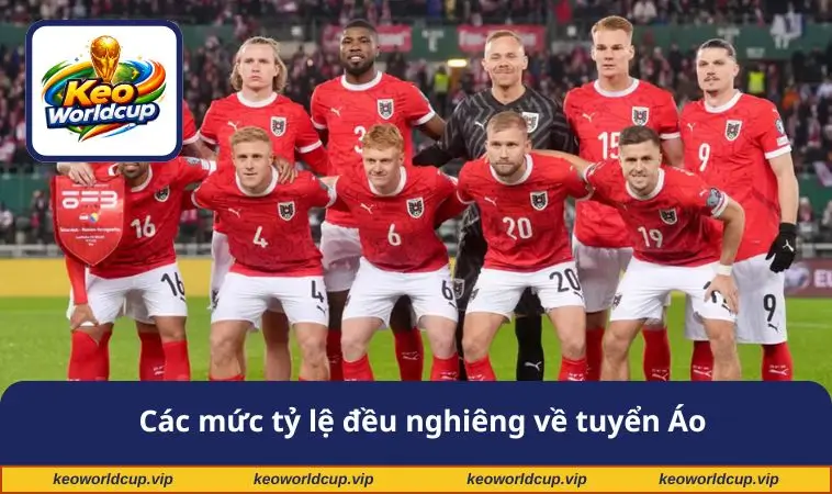 Các mức tỷ lệ đều nghiêng về tuyển Áo