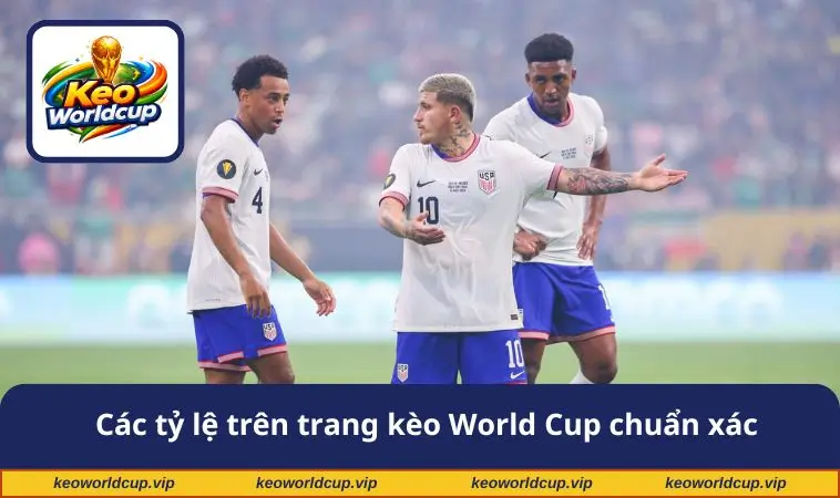 Các tỷ lệ trên trang kèo World Cup chuẩn xác