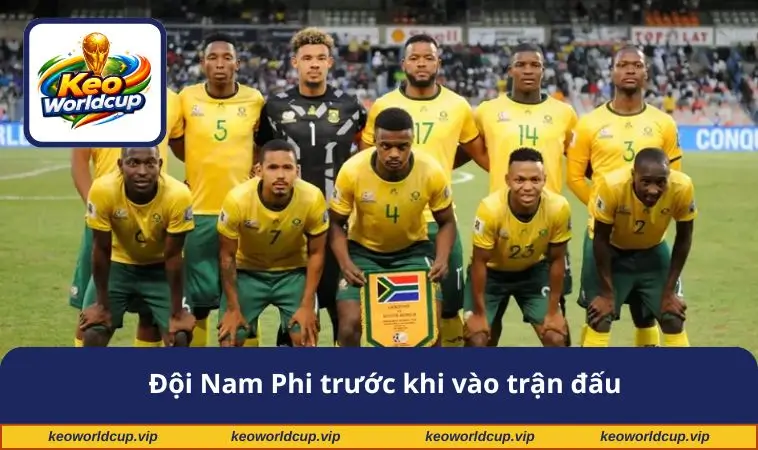 Đội Nam Phi trước khi vào trận đấu