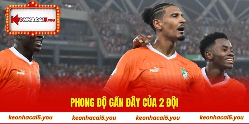 Phong độ gần đây của 2 đội