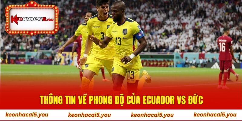 Thông tin về phong độ của Ecuador vs Đức