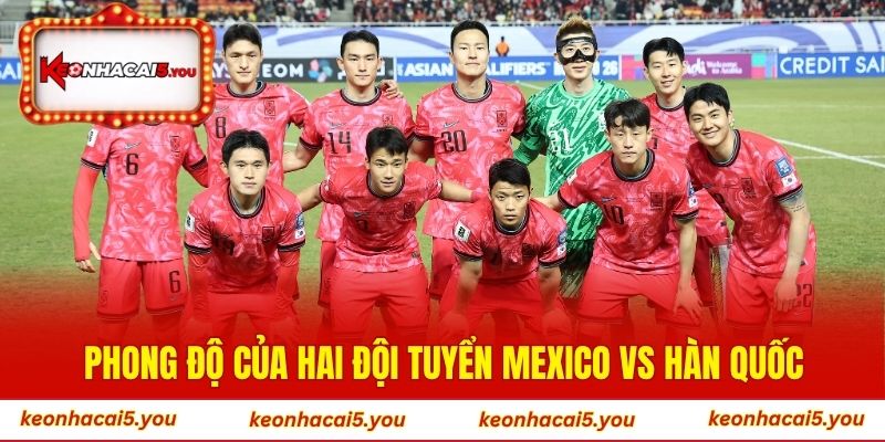 Phong độ của hai đội tuyển Mexico vs Hàn Quốc