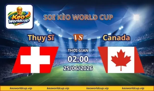 Soi kèo World Cup Thụy Sĩ vs Canada